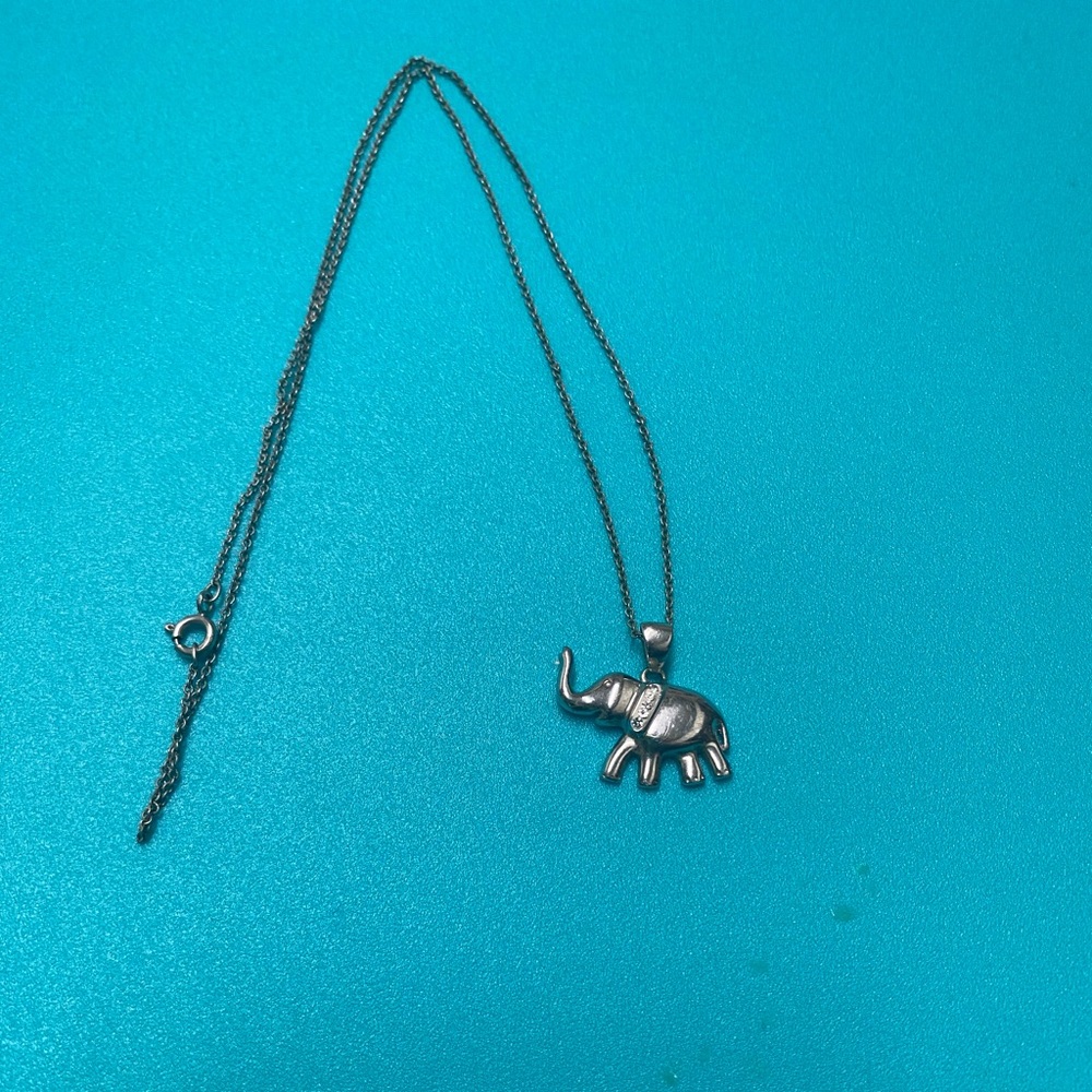 Elephant charm necklace